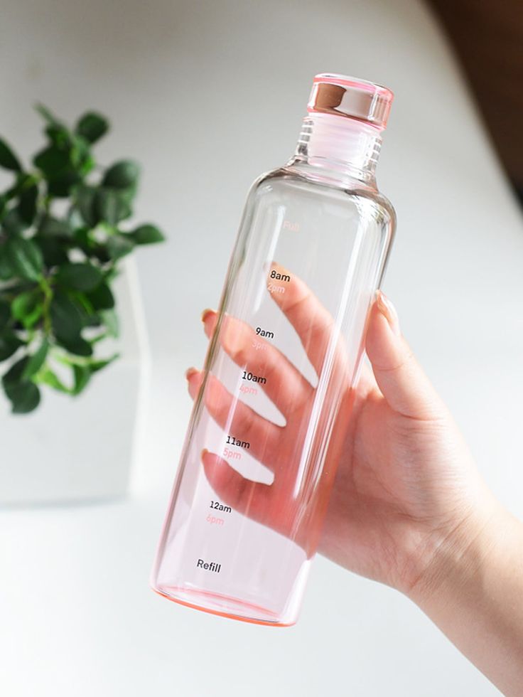 Time Marked Glass Water Bottle with Hourly Tracking 500 ml - Image 7