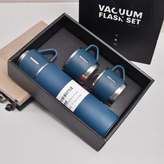 500ml Vacuum Flask Set with Two Cups - Image 3