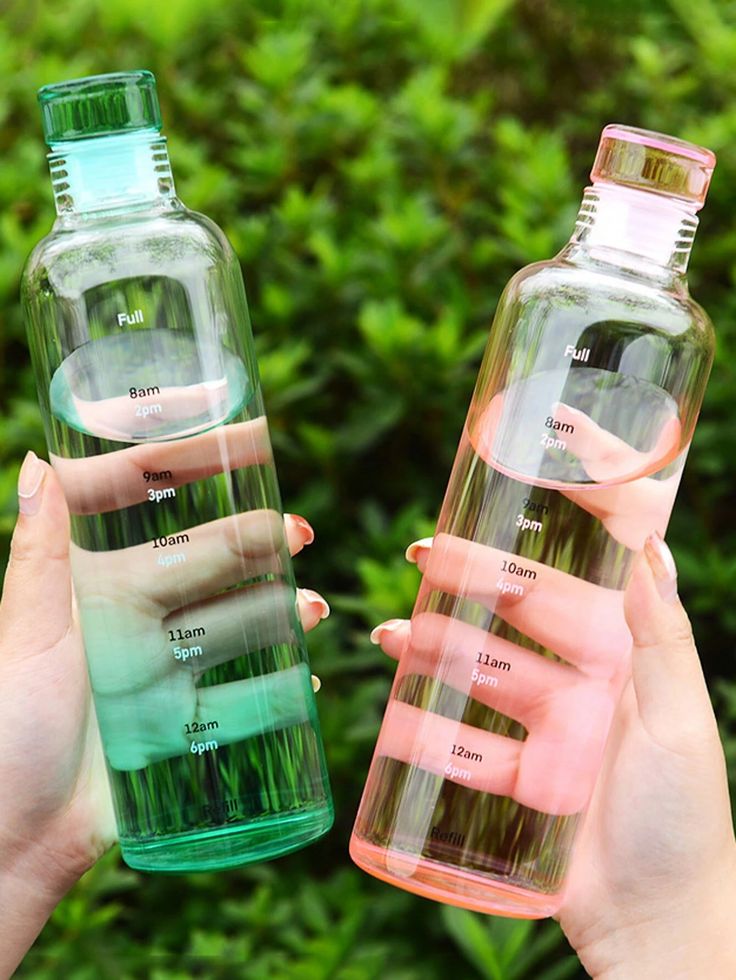 Time Marked Glass Water Bottle with Hourly Tracking 500 ml - Image 6