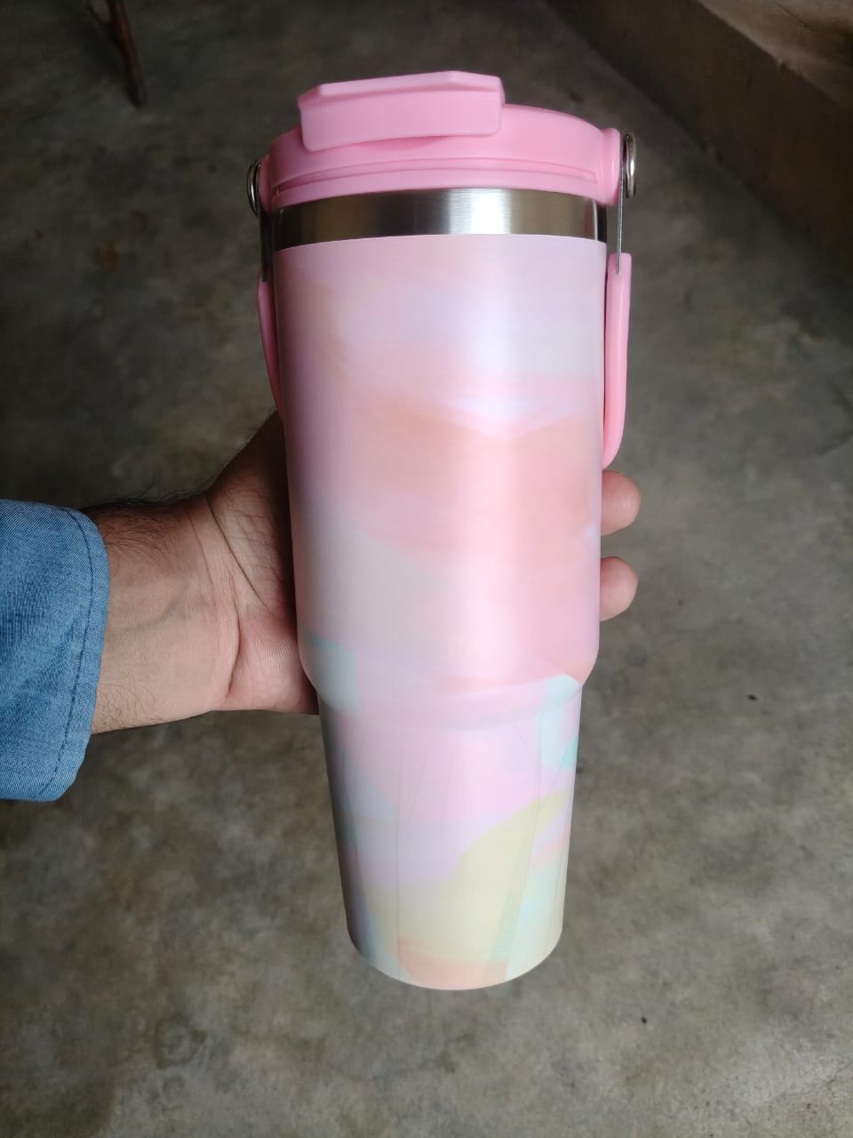 Strawsip Insulated Tumbler with Handle & Straw - Image 10