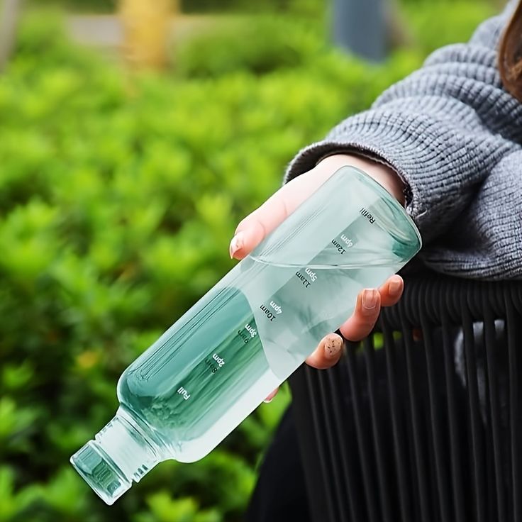 Time Marked Glass Water Bottle with Hourly Tracking 500 ml - Image 4