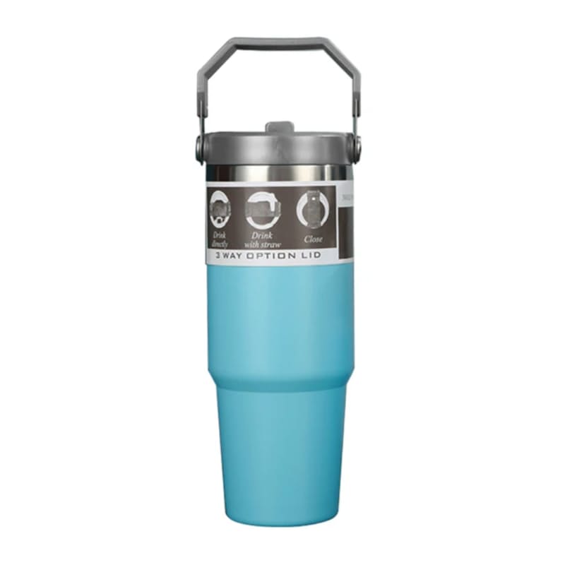 Vacuum Insulated Mug with 3-Way Lid & Handle – 890ML - Image 4