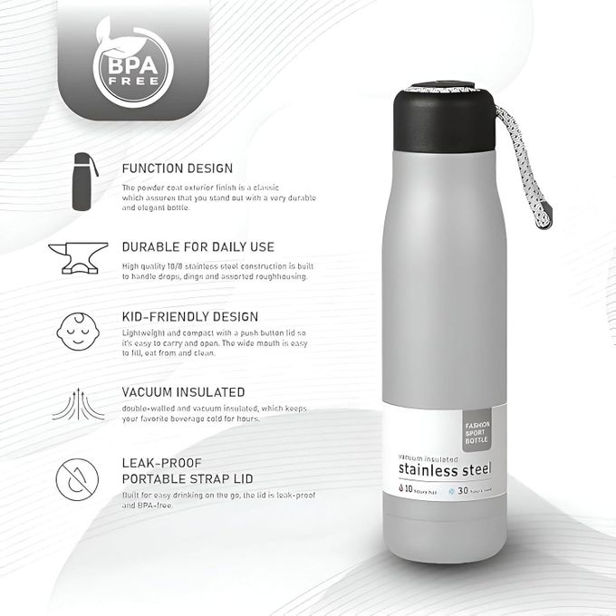 Vacuum Insulated Stainless Steel Bottle 550 ml - Image 2