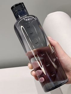 Time Marked Glass Water Bottle with Hourly Tracking 500 ml - Image 3