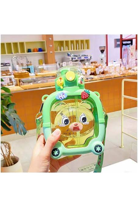 Cute Cartoon Water Bottle with Handle and Straw 1000 ml - Image 6