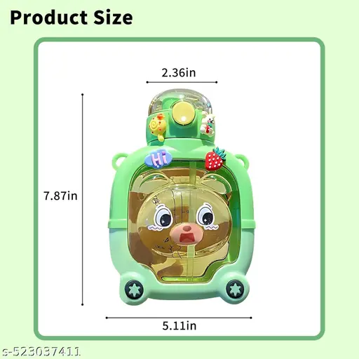 Cute Cartoon Water Bottle with Handle and Straw 1000 ml - Image 9